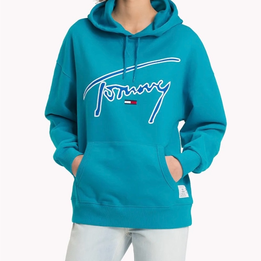 Tommy Hilfiger Blue Graphic Unisex Hoodie
